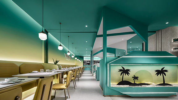 广州餐厅设计：深度还原户外沙滩椰林，于椰客YECO沉浸式感受海岛风光