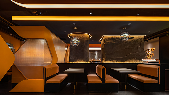 深圳餐厅设计：赖胖子肉蟹煲，火星上的能量补给站